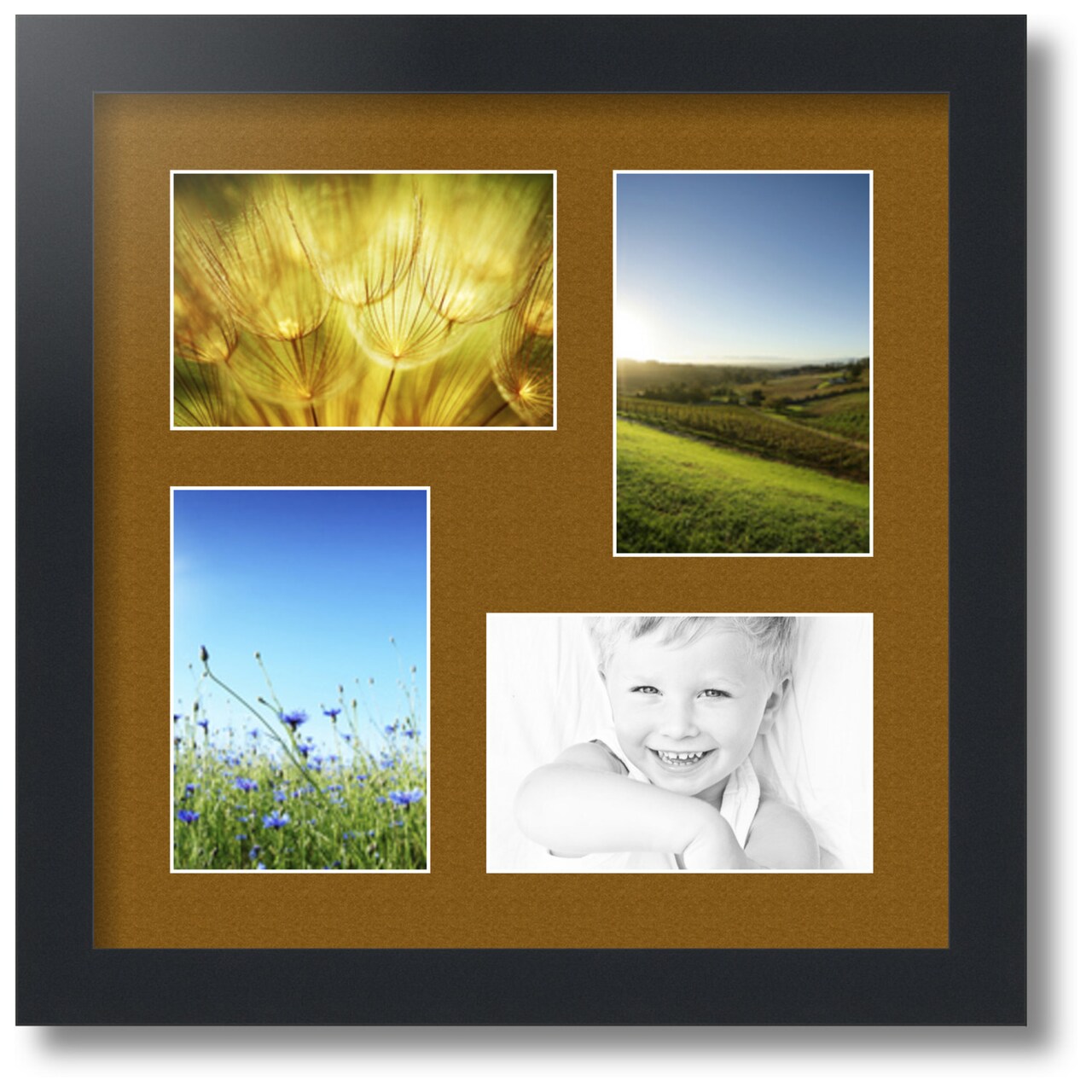 ArtToFrames Collage Photo Picture Frame with 4 4x6 inch Openings